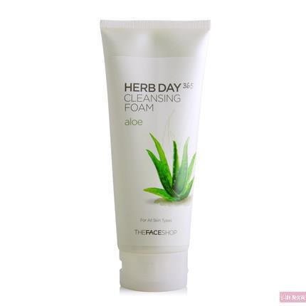 韩国 THE FACE SHOP/菲诗小铺 每日草本 芦荟 泡沫 洁面膏 170g 韩国 THE FACE SHOP/菲诗小铺 每日草本 芦荟 泡沫 洁面膏 170g