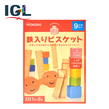 【直邮】 wakodo和光堂 高钙加铁磨牙棒饼干 儿童宝宝零食 9个月