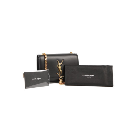 现货YSL/圣罗兰女士斜挎包 光面真皮金链YSL金扣小号女士单肩挎包