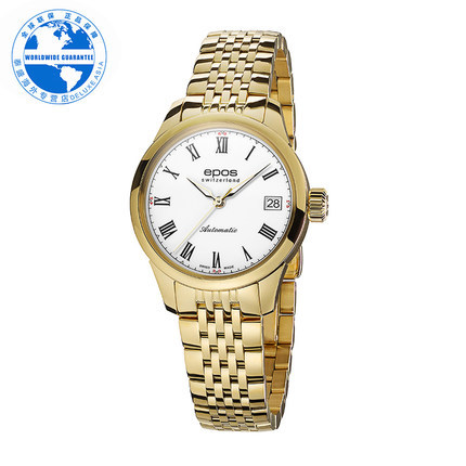 EPOS/ 爱宝时 正品女士手表 休闲自动机械腕表4426-S/S-YG-WHT