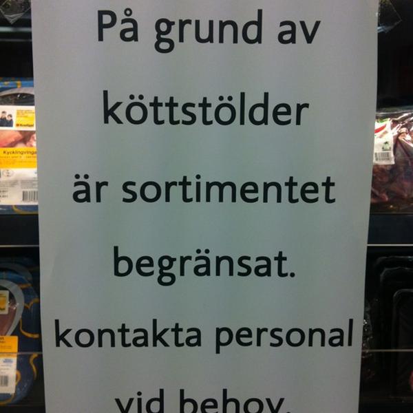 Photo taken at ICA Supermarket Matmäster by Joakim A. on 8/19/2011-瑞典斯德哥尔摩弗尔坤路114号 Photo taken at ICA Supermarket Matmäster by Joakim A. on 8/19/2011