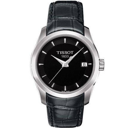 香港直邮 TISSOT天梭库图皮带石英女表T035.210.16.011.00