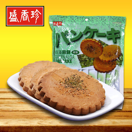 盛香珍 手工制品绿藻煎饼185g盒装 台湾特产进口零食饼干点心