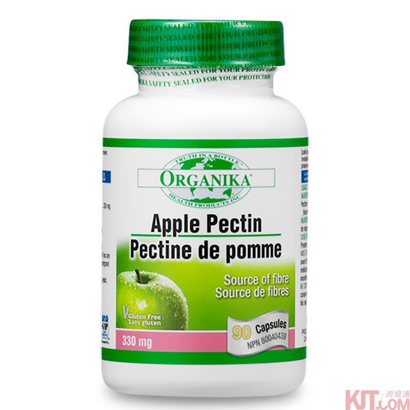 加拿大进口苹果果胶-优格康Organika 苹果果胶 90颗/罐
