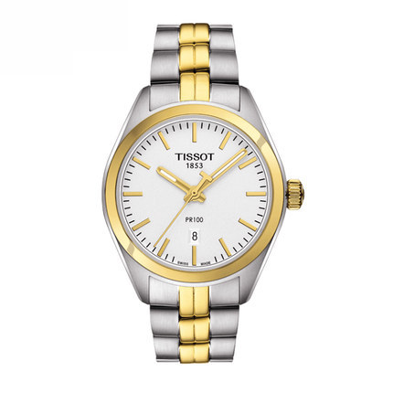 新品全球联保瑞士天梭PR100系列手表石英女表T101.210.22.031.00