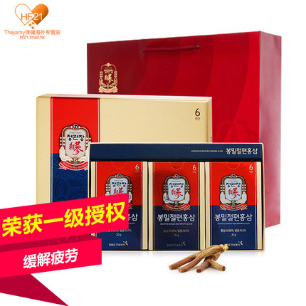 韩国直邮 正官庄6年根高丽参蜂蜜切片红参提神益气 6包 礼盒装
