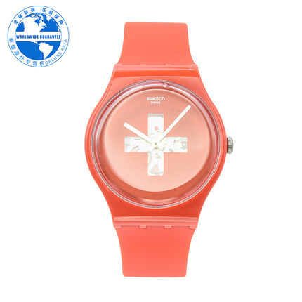 Swatch/斯沃琪 正品硅胶腕表 男女时尚休闲石英手表SUOR106