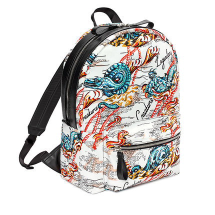 ALEXANDER MCQUEEN麦昆男包16春款印花尼龙拉链双肩包45288669sv