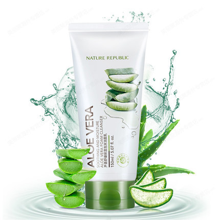 Nature Republic自然乐园芦荟洗面奶150ml补水保湿泡沫洁面乳包邮