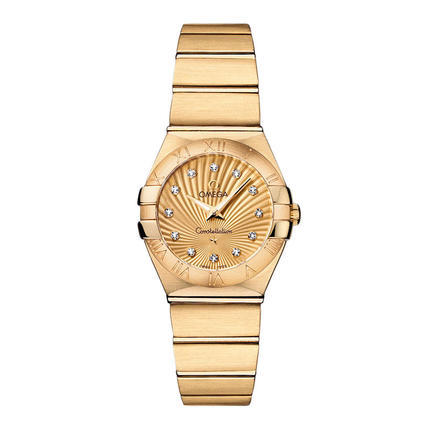 瑞士手表  欧米茄Omega手表女 石英表 金带 123.50.24.60.58.001