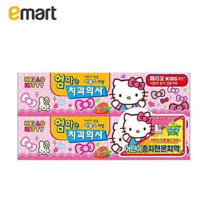 EMART易买得 韩国LG perioe防蛀护龈草莓儿童牙膏75g*2 可吞咽 EMART易买得 韩国LG perioe防蛀护龈草莓儿童牙膏75g*2 可吞咽