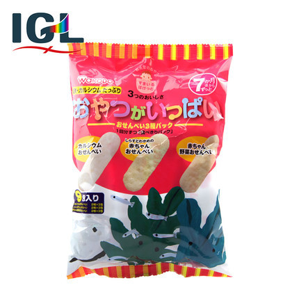 【直邮】 日本和光堂 婴幼儿宝宝零食辅食 三种高钙铁雪米饼7个月