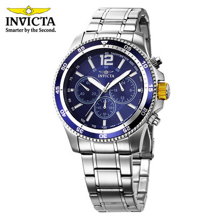 正品INVICTA Specialty系列时尚潮流防水石英表男表 钢带 13974