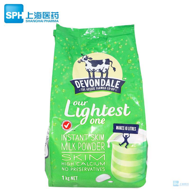 德运Devondale高钙脱脂奶粉1kg 澳洲德运奶粉中老年成人奶粉