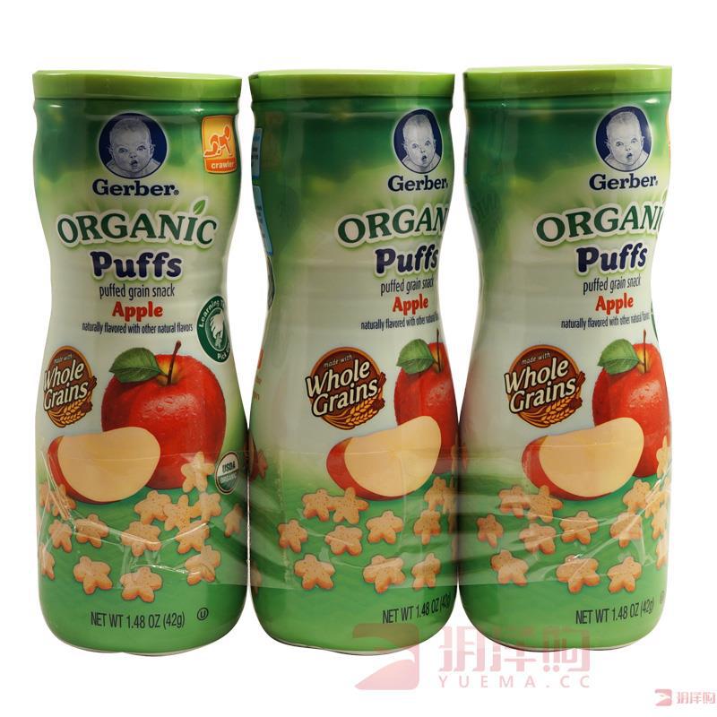 美国直邮 Gerber嘉宝苹果星星泡芙 42克