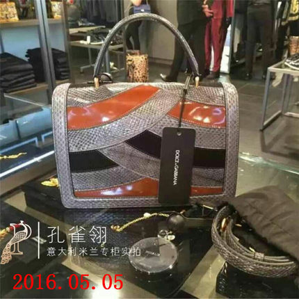 DolceGabbana杜嘉班纳女包16新款拼色蛇皮单肩包 手提包 DolceGabbana杜嘉班纳女包16新款拼色蛇皮单肩包 手提包