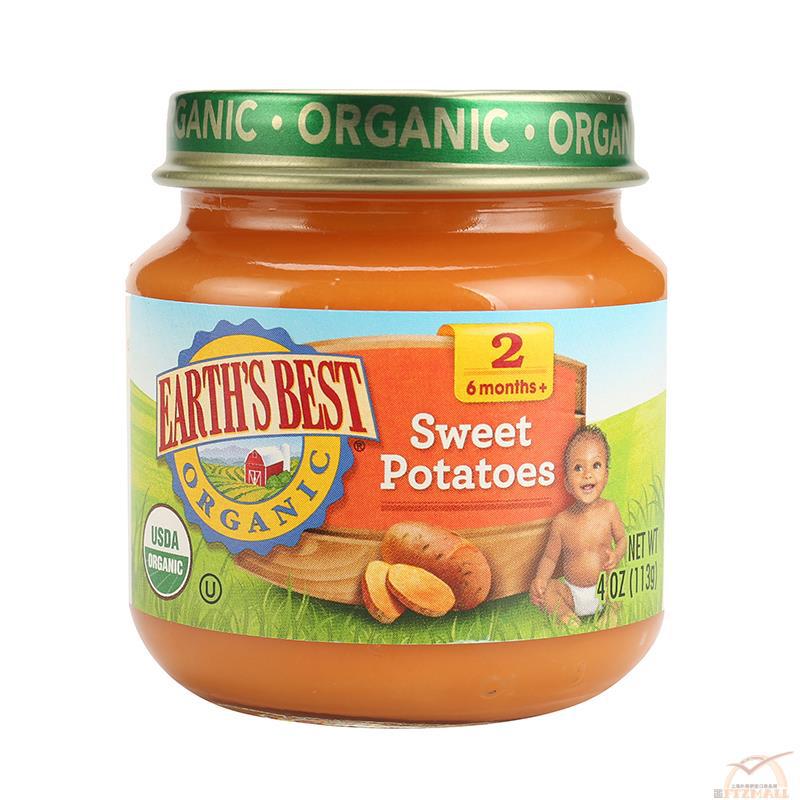 EARTH S BEST 爱思贝 果泥 2段甜土豆泥(6个月以上) 113克(4安士)/瓶