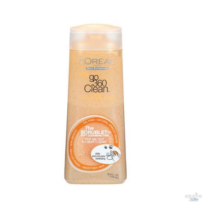 美国进口磨砂洗面奶-欧莱雅360度深层去角质磨砂洗面奶 178ML