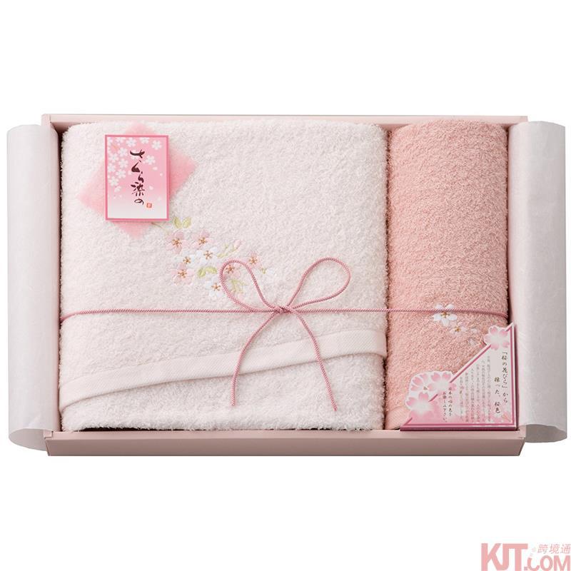 今治樱花风格 1毛巾1浴巾礼盒装 SA1130 今治樱花风格 1毛巾1浴巾礼盒装 SA1130