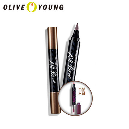 【oliveyoung】Clio/珂莱欧 双头眉笔深棕色赠双头唇彩