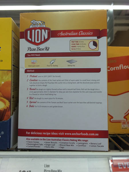 澳大利亚进口披萨-Lion简便披萨 包装披萨285g