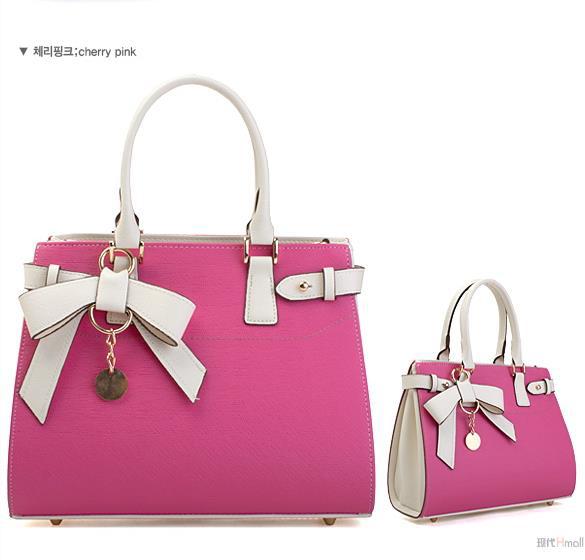 McLaNEE 斜背包单肩包蝴蝶结装饰(粉色)