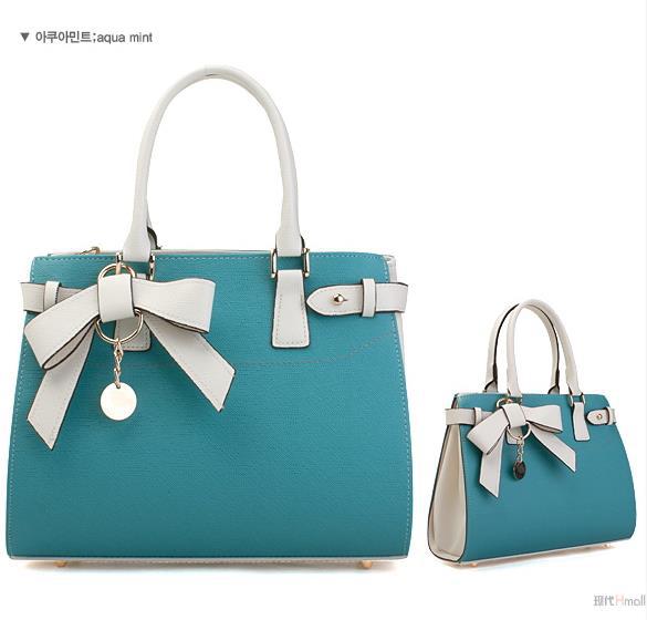 McLaNEE 斜背包单肩包蝴蝶结装饰(薄荷绿色)