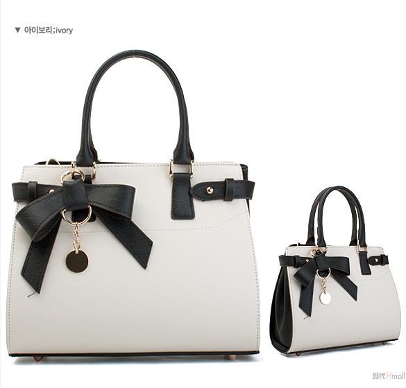 McLaNEE 斜背包单肩包蝴蝶结装饰(亮白色)