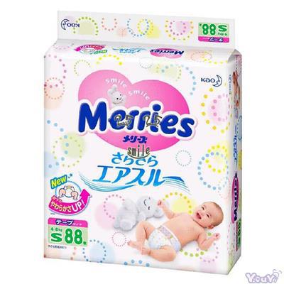日本花王Merries妙而舒纸尿裤 S88尿不湿