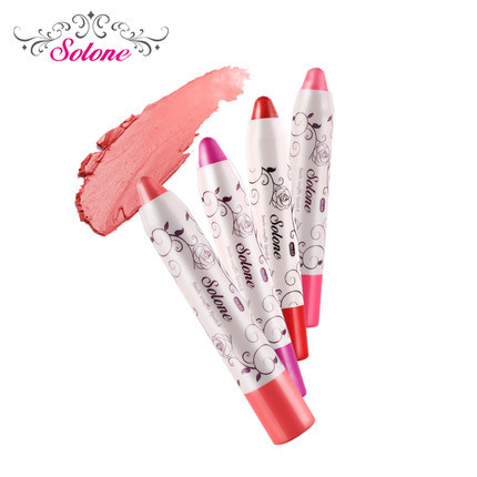 Solone微笑舒芙蕾粉漾唇彩2.4g玫瑰公主持久显色滋润保湿唇膏