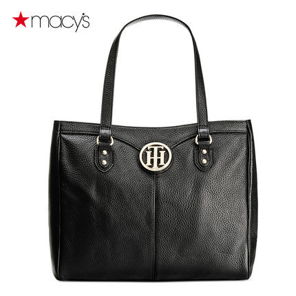 Tommy Hilfiger女士中号手提包荔枝纹真皮包包Macy's2612380284 Tommy Hilfiger女士中号手提包荔枝纹真皮包包Macy's2612380284