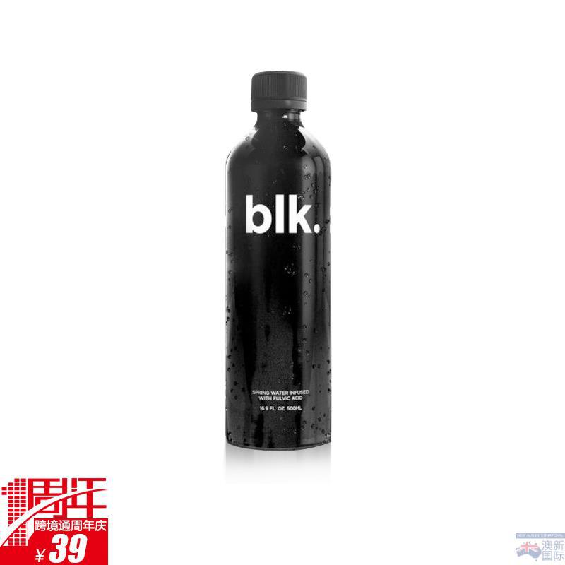澳大利亚进口黑色矿泉水-blk. 黑水进口饮料原装健康水 黑色矿泉水