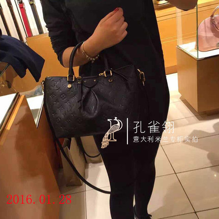 Louis Vuitton路易威登lv女包16春款压纹小牛皮中号手提包M50643 Louis Vuitton路易威登lv女包16春款压纹小牛皮中号手提包M50643