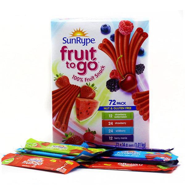 临期破损清仓SunRype桑莱普天然果肉条72条 每条14克