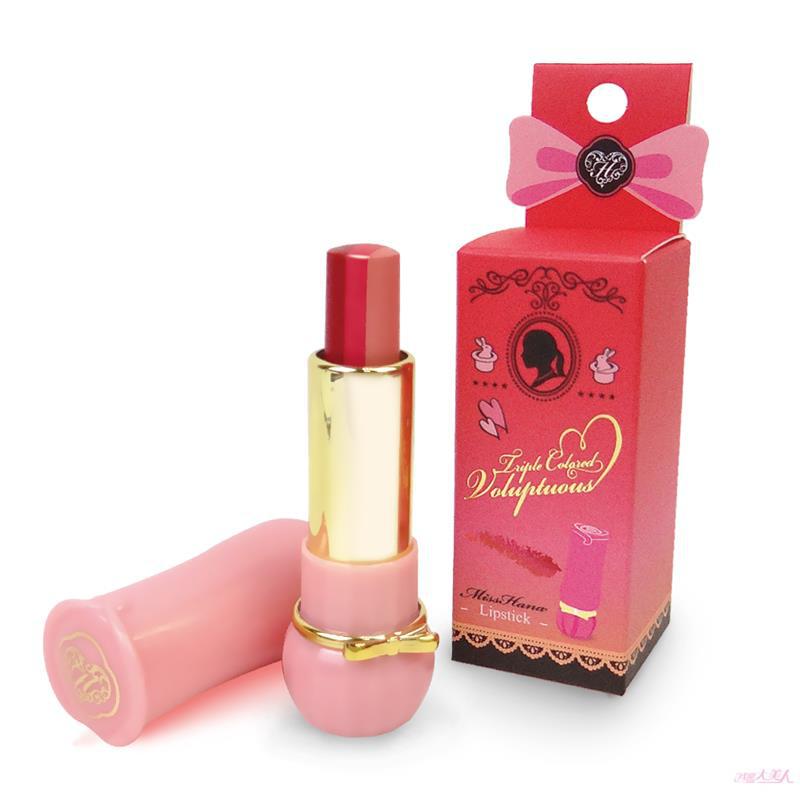 Miss Hana三色立体唇膏-诱惑魅红RTMH035C3