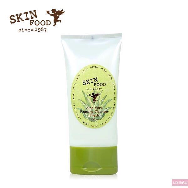 韩国 SKIN FOOD/思亲肤 芦荟 泡沫 洗面乳130ml 韩国 SKIN FOOD/思亲肤 芦荟 泡沫 洗面乳130ml