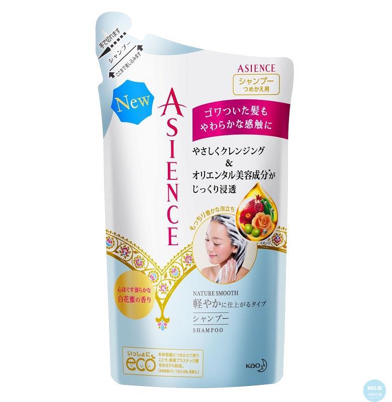 Kao花王 花王 ASIENCE 深层滋润/柔顺保湿洗发水340ml 蓝瓶替换装