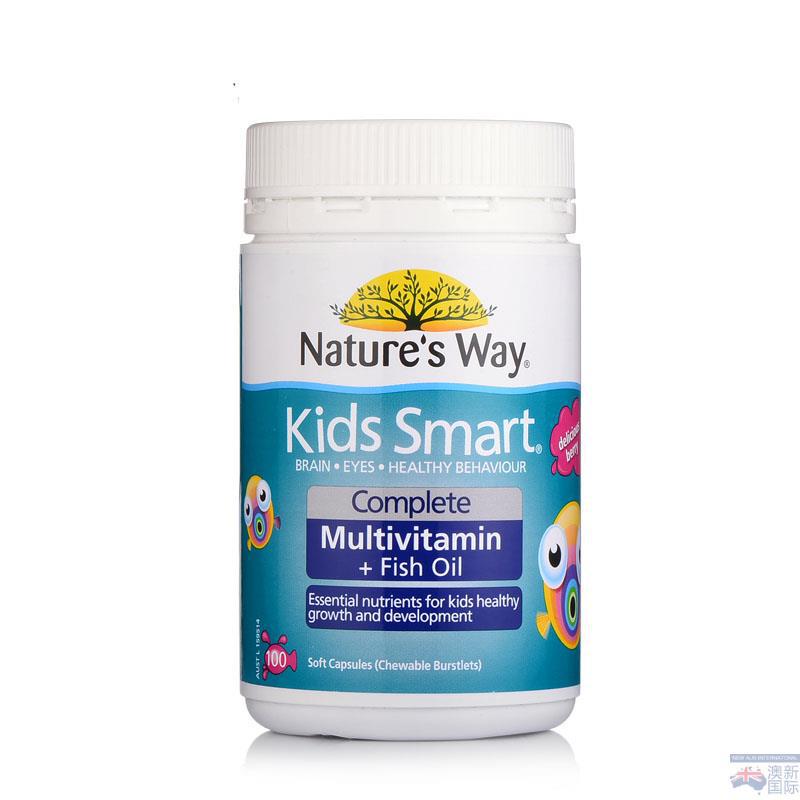 Natures Way 佳思敏儿童复合维生素 鱼油 100粒 Natures Way 佳思敏儿童复合维生素 鱼油 100粒