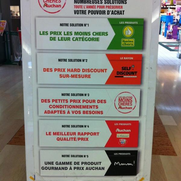 Photo taken at Auchan by charles A. on 10/30/2012