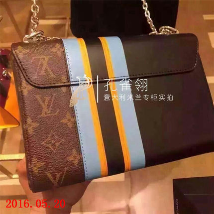 Louis Vuitton路易威登lv女包16新款条纹细节饰口盖单肩包 M42346 Louis Vuitton路易威登lv女包16新款条纹细节饰口盖单肩包 M42346