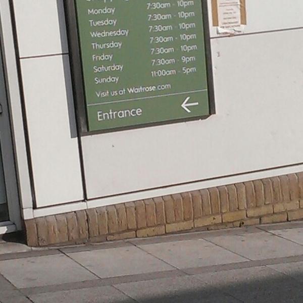 Photo taken at Waitrose by Tim F. on 7/11/2013-英国伦敦沃平托马斯莫尔街 Photo taken at Waitrose by Tim F. on 7/11/2013