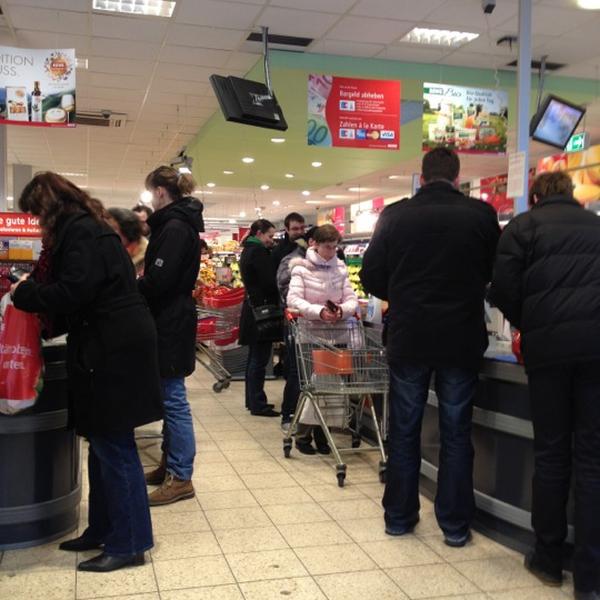 Photo taken at REWE by Rouven K. on 2/13/2012