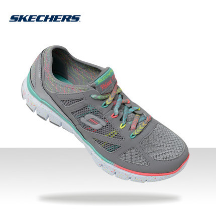 Skechers斯凯奇潮流女鞋 时尚拼接休闲鞋 透气网布系带鞋12129 Skechers斯凯奇潮流女鞋 时尚拼接休闲鞋 透气网布系带鞋12129