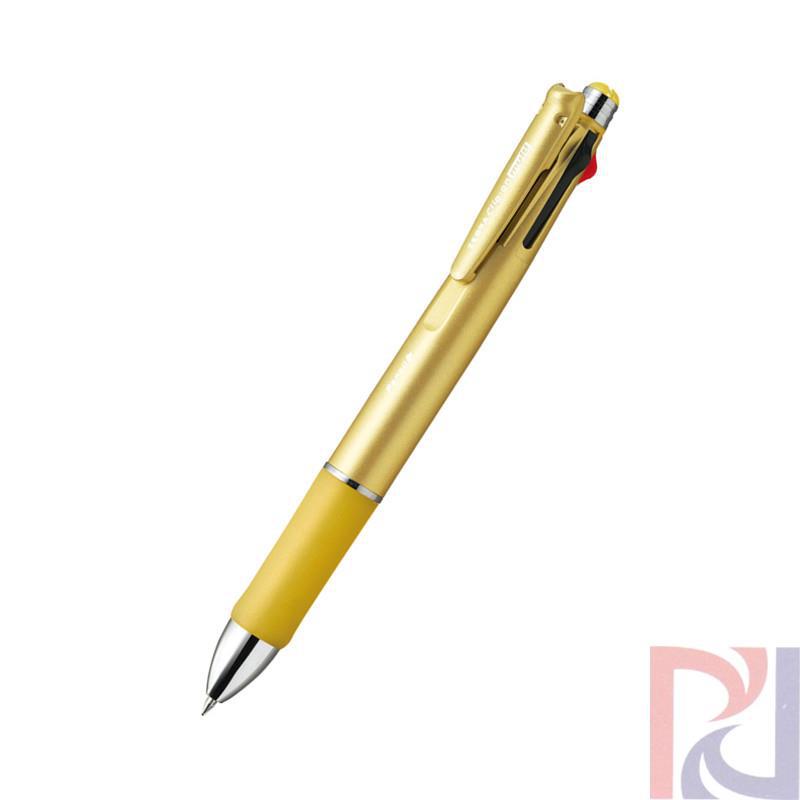 日本原装 斑马Zebra 多功能笔(含0.5mm自动铅笔 和 四色0.7mm圆珠笔) 金色