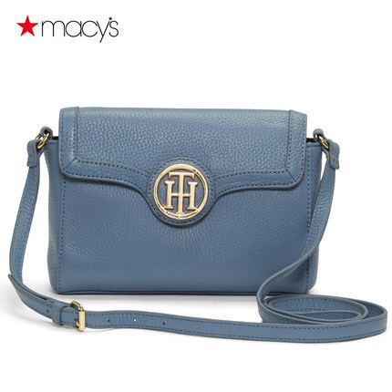 Tommy Hilfiger女士真皮斜挎包荔枝纹单肩小方包Macy's2612543364 Tommy Hilfiger女士真皮斜挎包荔枝纹单肩小方包Macy's2612543364
