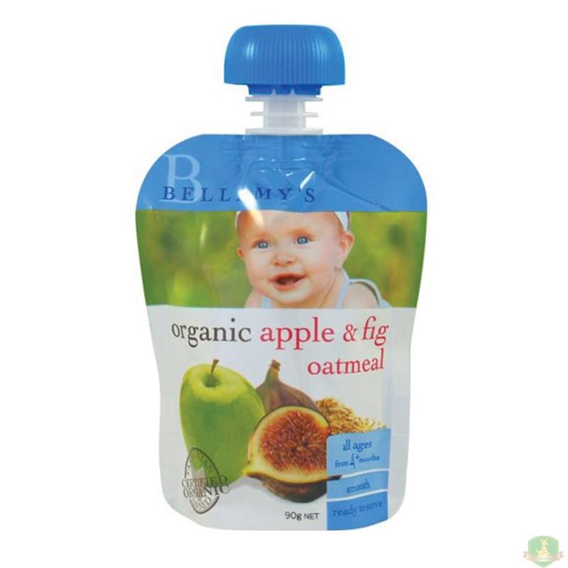 BELLAMY ORGANIC 贝拉米 4个月 燕麦无花果苹果泥【澳洲直邮】
