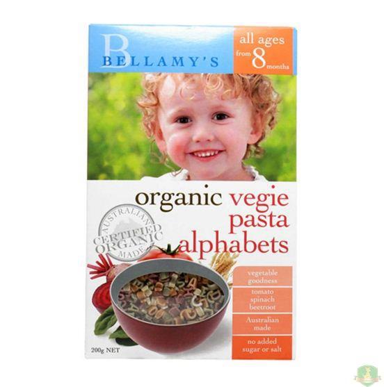 BELLAMY ORGANIC 贝拉米 8个月 蔬菜字母面【澳洲直邮】