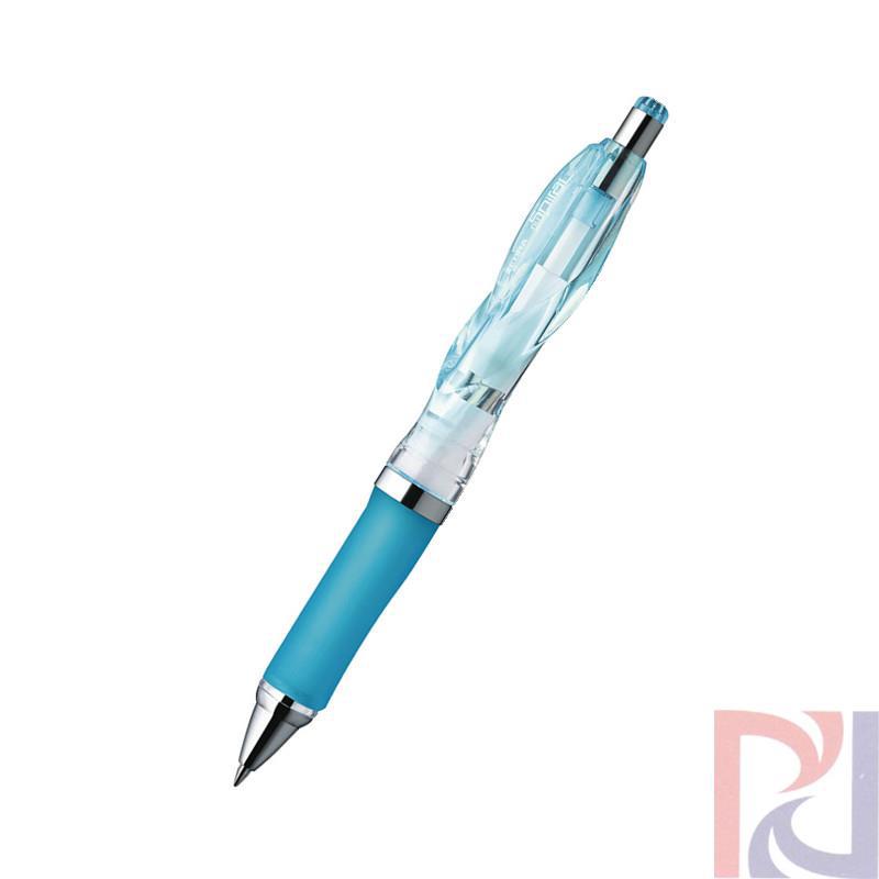 日本原装 斑马Zebra nu Spiral圆珠笔0.7mm(三角圆形握柄) 透明淡蓝色