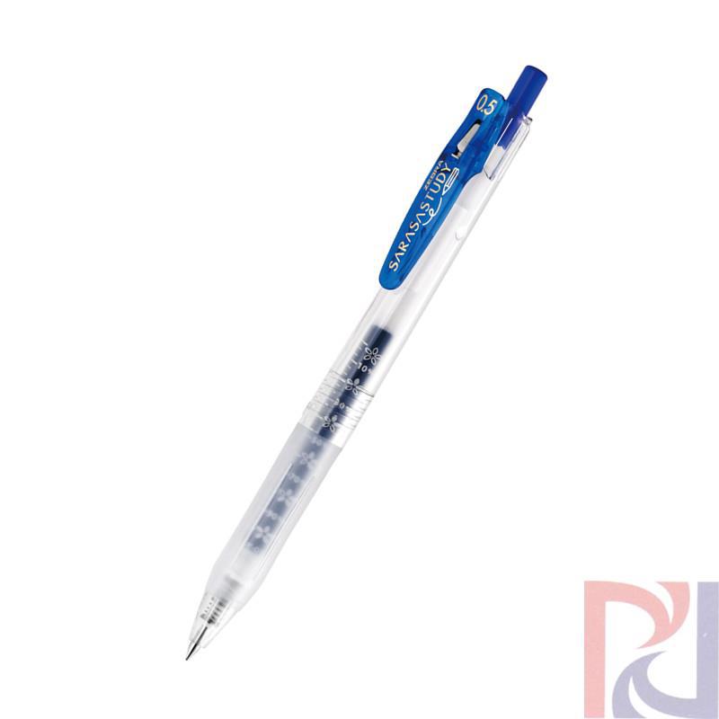 日本原装 斑马Zebra SARASA STUDY 顺利中性笔水笔花朵刻度0.5mm 蓝色