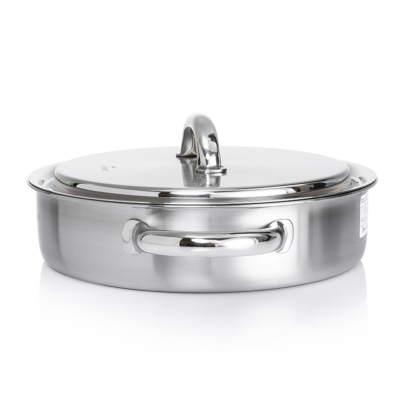 韩国进口陶瓷涂层汤锅-QUEENSENSE三层附底优质导热不锈钢汤锅